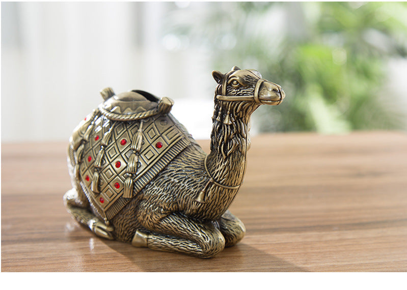 Desert Camel Piggy Bank Golden Handicraft Piggy Bank