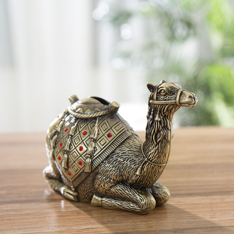 Desert Camel Piggy Bank Golden Handicraft Piggy Bank