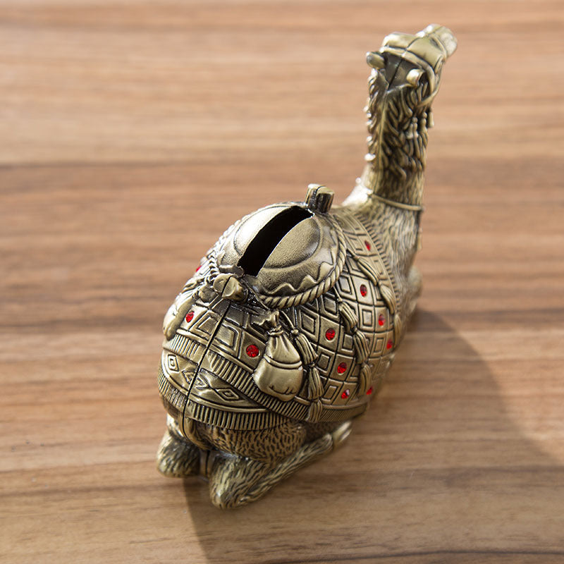 Desert Camel Piggy Bank Golden Handicraft Piggy Bank